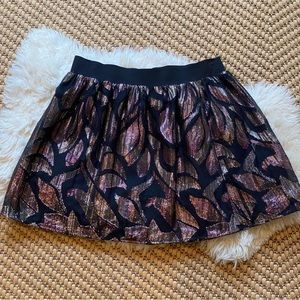 Free People Painters Skirt Metallic Sz L